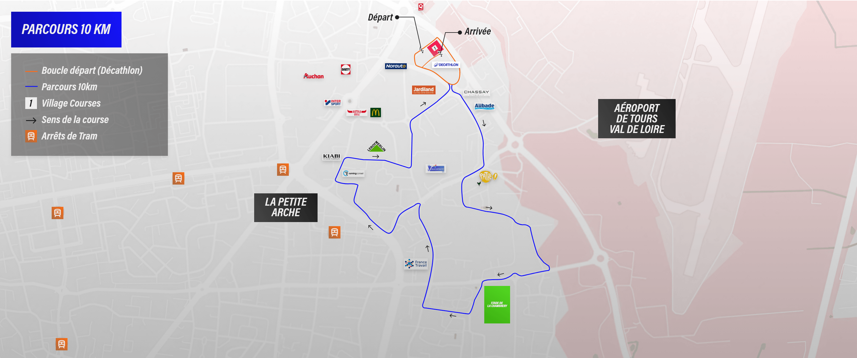 Plan du parcours 10 KM